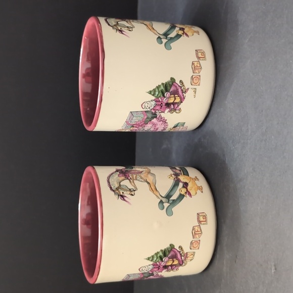 1987 Potpourri Press Set Of 2 Ceramic Rocking Horse/Toys Design Coffee Mug. - Picture 4 of 10